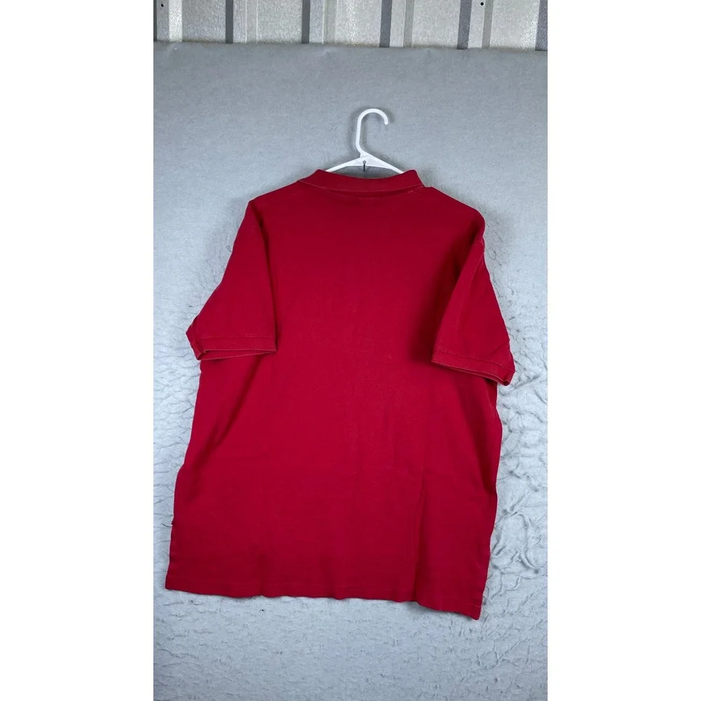 Polo Ralph Lauren Polo Shirt Mens L Red Excellent Short Sleeve Pony Logo